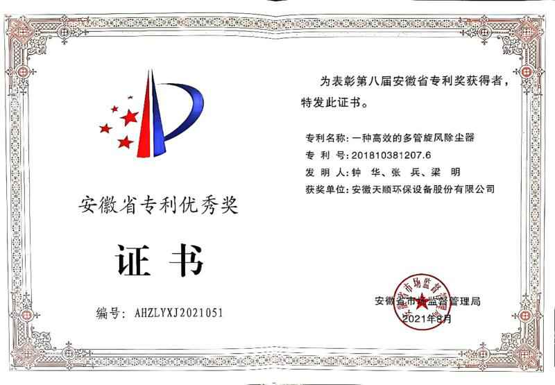 安徽省专利优秀奖